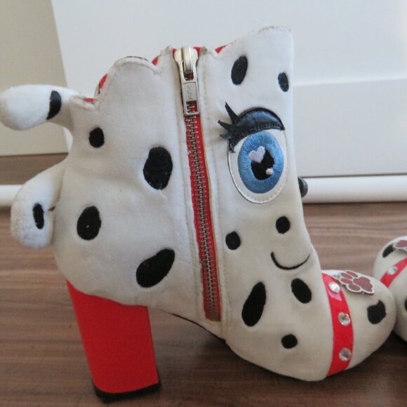 IRREGULAR CHOICE Dalmatian Pooch Perfect High Heel Boots Whimsy - Size US 5.5 - Picture 14 of 16